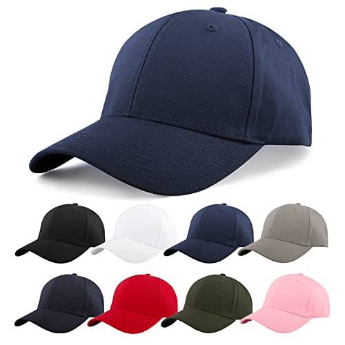 KELOYI Casquettes De Baseball Homme Réglable Femmes Cap Bleu Marin Coton Visiere Hat Running One Piece