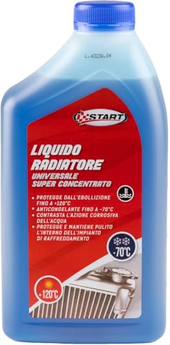 Start Líquido de radiador superconcentrado, 70 °C/+120 °C, 1 litro, protección contra heladas y hervor para Sistemas de refrigeración de automóviles, vehículos industriales y maquinaria