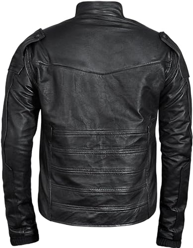 Bucky Straps Black Detachable Sleeves Vest Jacket 2 in 1 Style - Real Leather4