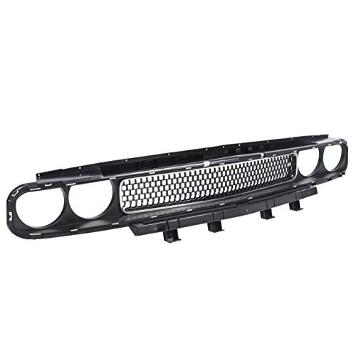 Ecotric New Front Grill Grille Assembly W/Chrome Trim Bezel Molding Upper Compatible With 2008-2014 Dodge Challenger Replacement For Ch1200338 #TOP3