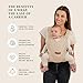Moby Baby Duet Carrier Easy-Wrap for Newborns to Toddlers, Infant Sling Carrier, Lightweight & Hands Free Design for Mom and Dad, Adjustable for All Body Types Feather