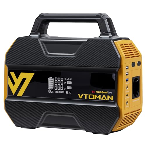 VTOMAN FlashSpeed 300 Tragbare Powerstation – 300W (600W...