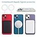 8 Pack Universal Metal Rings Compatible with MagSafe Magnetic Wireless Charger iPhone 17 16 15 14 13 Case, Ultra-Thin Adhesive Sticker Rings Car Magnet Mount Adapter Accessories (NO Magnet), White