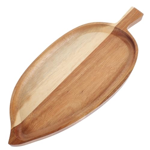 BAZEITFLOW Bandeja Sushi Forma de Madera para Restaurante Plato para Servir Aperitivos y Snacks Placa de Madera Resistente y Elegante para Presentación Reuniones Familiares y Eventos
