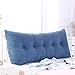 KKLTDI Moelleux Tatami Oreiller De Lecture, Amovible Soutien Dos Coussin De Lecture Cale Nuque Oreiller Grande Canapé Palette Banquette Tête De Lit Coussin De Lecture-Bleu 150x60x20cm(59x24x8inch)