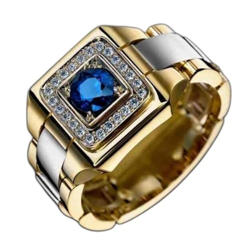 Bague hip hop homme plaqué or : l'éclat du saphir sans le prix de la haute joaillerie