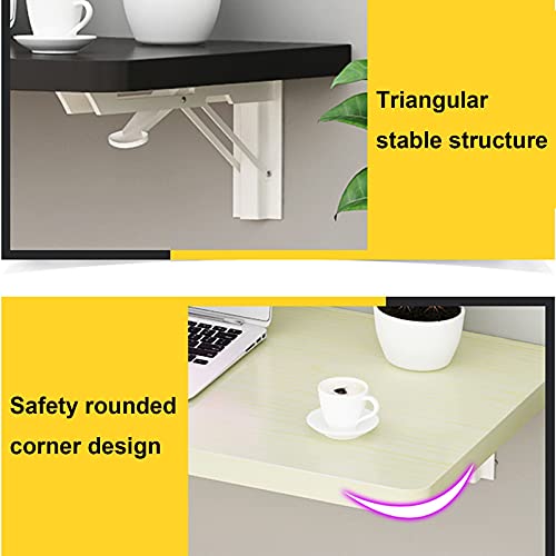 Table pliante murale 40x120 cm pour rompre le manque d'espace avec un bureau flottant - 7
