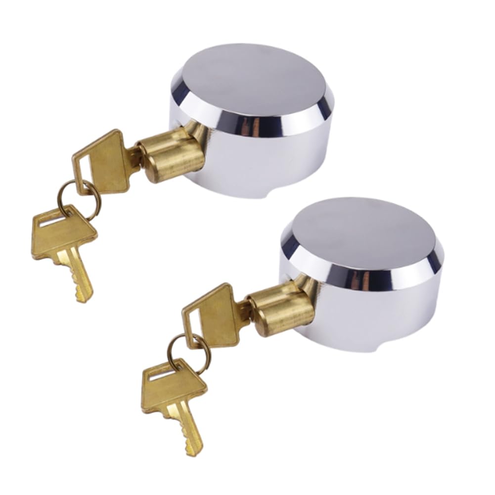 Serrure de porte de fourgonnette ronde en chrome pour bloquer les tentatives d'effraction