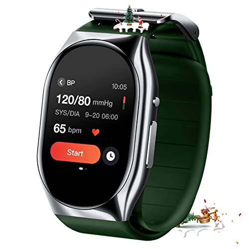 Image of YHE BP Doctor Pro, Blood Pressure Watch with Patented Cuff, Wrist BP Monitor, Smartwatch for Blood Oxygen, HRV, Heart Rate, Sleep and Sports Tracking with App (Green)