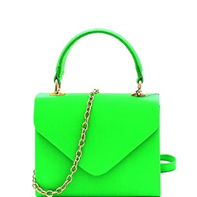 lime green transparent purse