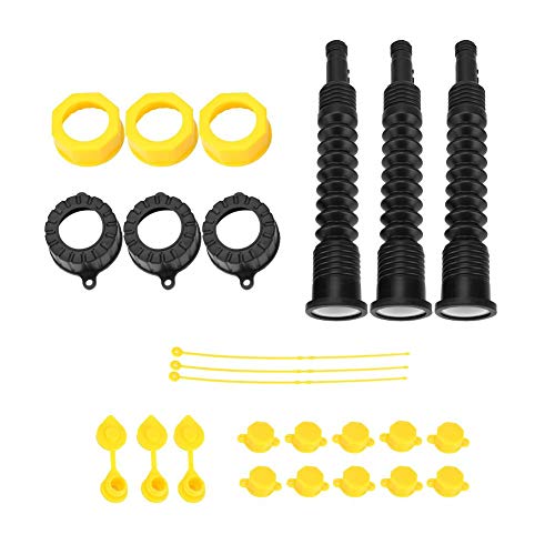 Gas Spout, Gas Can Spout Gas Can Fuel Spout for Tank Flexible Spout Replacement Spout Gas Spout Kit Gasket Kit Spout Gas 3 Pieces