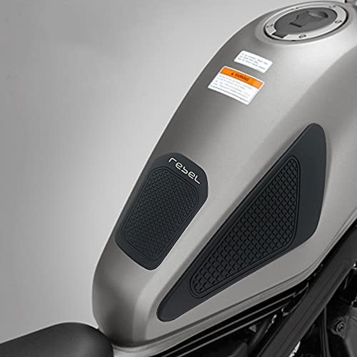 Protezione Serbatoio In Gomma Per HONDA Rebel CMX500/300 - Adesivi Laterali Antiscivolo, Antigraffio, Coppia, Nero - 2