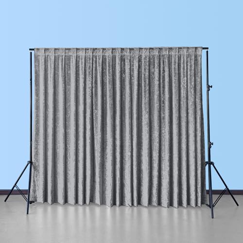 Toile de fond en velours argenté Trimming Shop 3x3m anti-pli pour studio