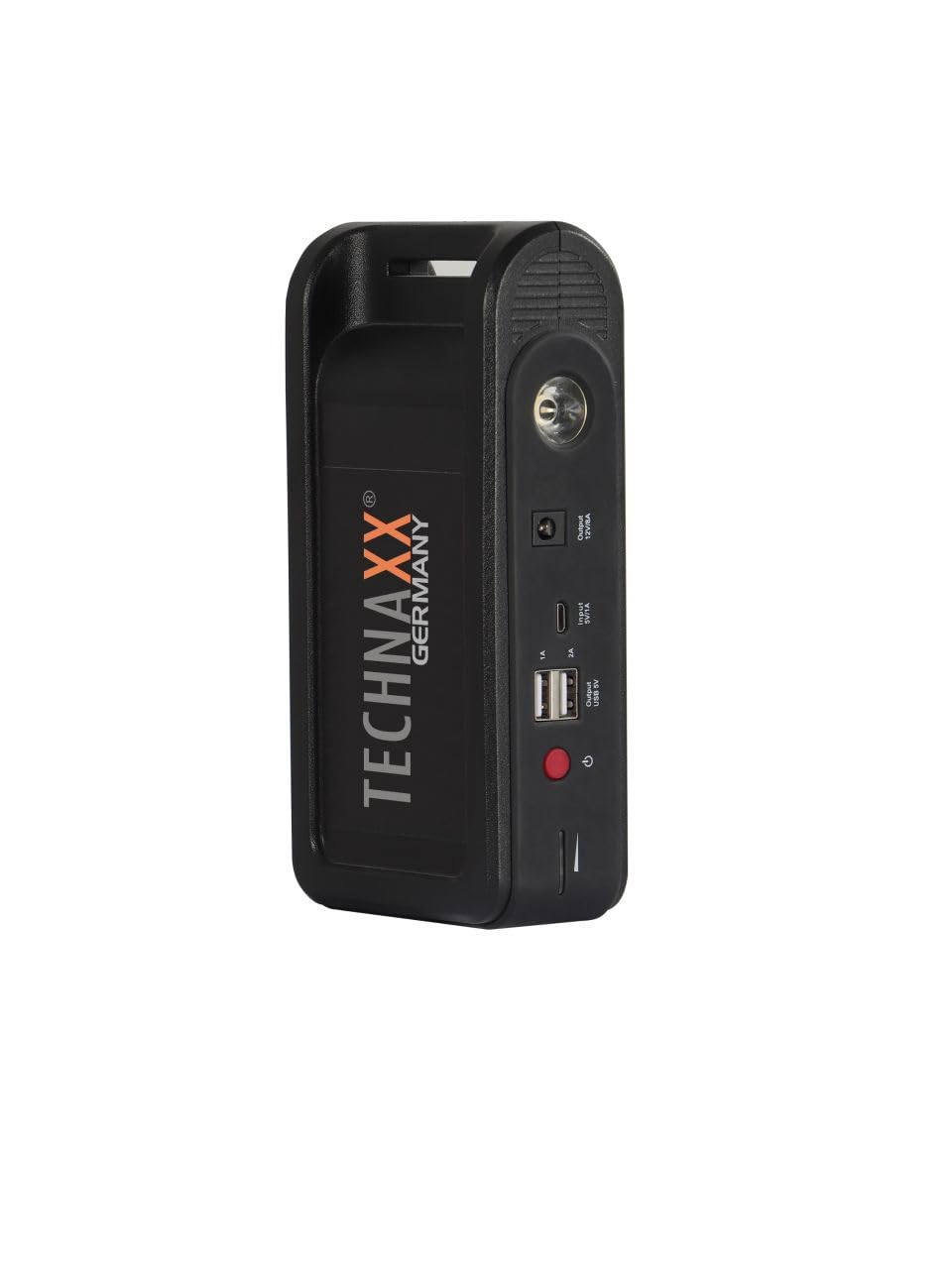 Set di avviamento della batteria auto da 12000 mAh Technaxx (benzina fino a 4,0L / diesel fino a 2,5L) con power bank TX-218 - Dispositivo di avviamento portatile con 2 porte di ricarica USB-A