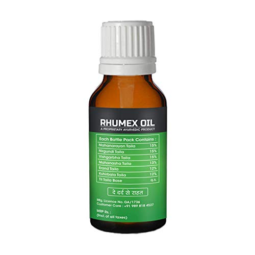 Image of VitaWin Rhumex Ayurvedic Massage Oil 50ml | Herbal Oil for Joint, Muscle & Mobility Support | Traditional Ayurvedic Wellness Formula | External Application