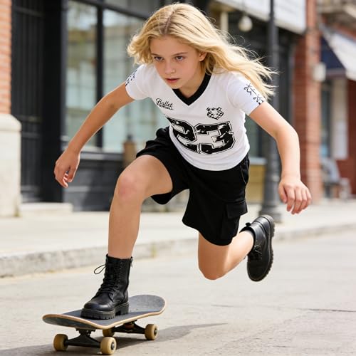 Image of 7-14Y Tween Girl Clothes 2 Piece Short Sleeve Tie Dye Heart Print Top and Shorts Teen Girl Summer Outfits Short Set