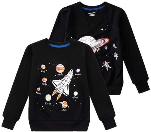 Qtake Fashion Boys Sweatshirts 2 Piece Clothes dinosaur Cotton Long Sleeve kids Pullover Toddler Size 3-9 Years