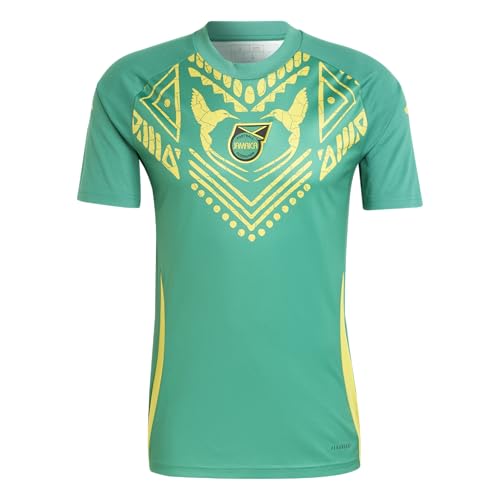 adidas Men's Jamaica 2024 Pre-Match Jersey, Bold Green