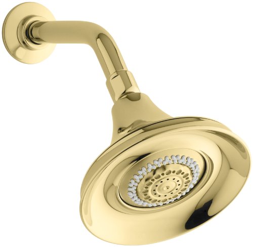 KOHLER K-10284-PB Forte Multifunction Showerhead, Vibrant Polished Brass