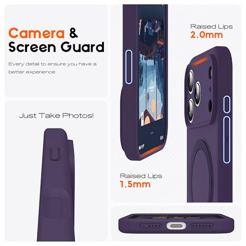 Coque iPhone 17 Pro antichoc compatible Mag-Safe silicone militaire avec support