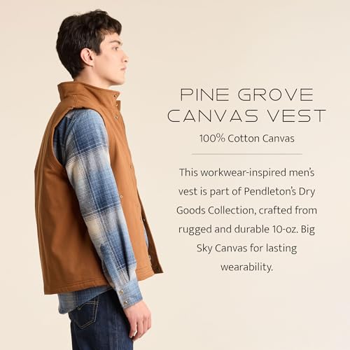Pendleton Men’s Pine Grove Canvas Vest with Wool Blend Lining2