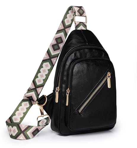 Hiflyer Crossbody Bags, Leather Sling Bag for Trendy Women