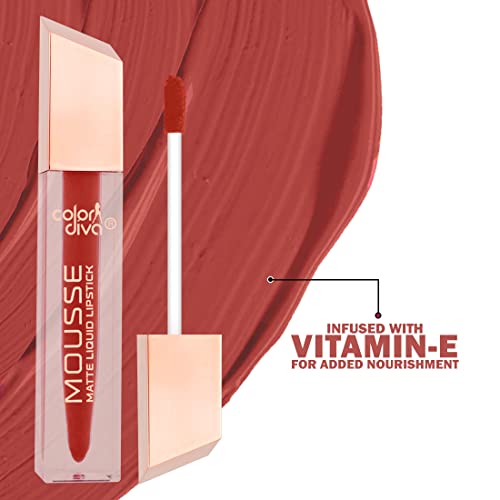 Image of Adbeni Value Pack, Mousse Matte Liquid Lipstick With Eyeliner & Mascara, 5.5ml Each | Long Lasting, Water & Smudge Proof, Light Weight, 14 Hour Long Stay, Pack Of 3 (Rustique 127)