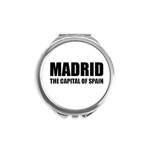 Espejo de bolsillo redondo portátil de Madrid para llevar siempre en el neceser