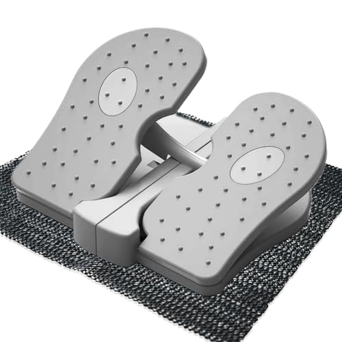 ISMIER Foldable Leg Exerciser: Portable Foot Pedal Exerciser for Seniors Under Desk Foot Pedal Exerciser Stepper Exercise for Leg Muscles Relieves Varicose Veins Physical Therapy Aid (Grey)