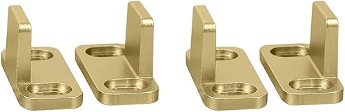 National Hardware N700-113 - Guía de suelo doble para puerta corrediza interior de granero, 1 34 pulgadas, oro cepillado (paquete de 2)