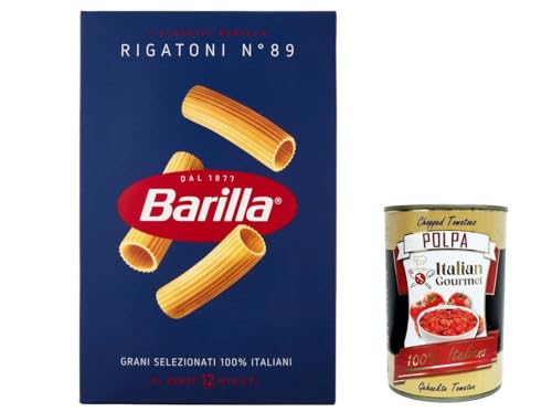 20x Pasta Rigatoni Nr. 89, 100% italienisch Nudeln 500 g pack + Italian Gourmet polpa 400g