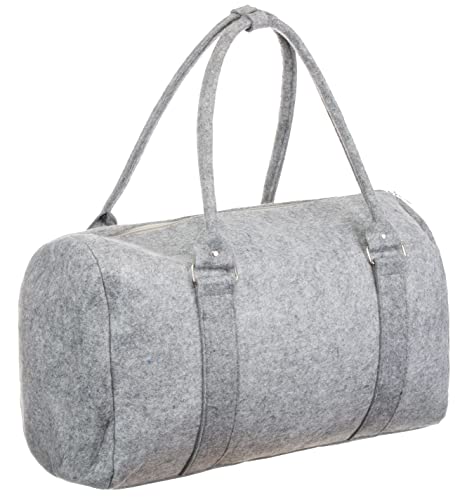Sac de voyage souple en feutre gris clair pour transporter tout sans effort