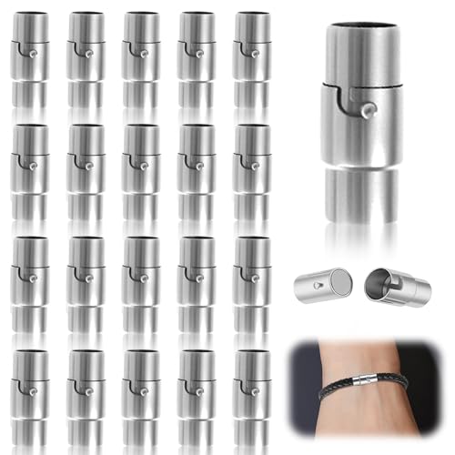 10PCS Chiusure Magnetiche Per Cordini - Nero 4MM | Per Bracciali, Collane Fai Da Te - Foto 6