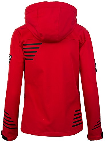 Rock Creek Damen Softshell Jacke Outdoorjacke Windbreaker Übergangs Jacke - Rot - 40/L