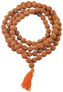 IS4A Nepali Rudraksha Mala with Certificate for Wearing and Japa Mala (5 Mukhi Mala, 108 Beads Mala).