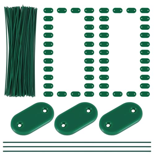 ZONJIE Lot de 100 fixations pour brise-vue – Kit de fixation résistant aux intempéries avec serre-câbles et plaquettes de fixation, serre-câbles pour...