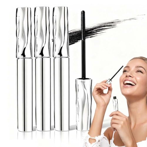 Image of Metal Wand Waterproof Mascara Quick Drying Volumizing Lengthening,3PCS | Smudge-Free, Long Wear, Natural 3D Lashes, Curling Formula, Daily & Travel Use