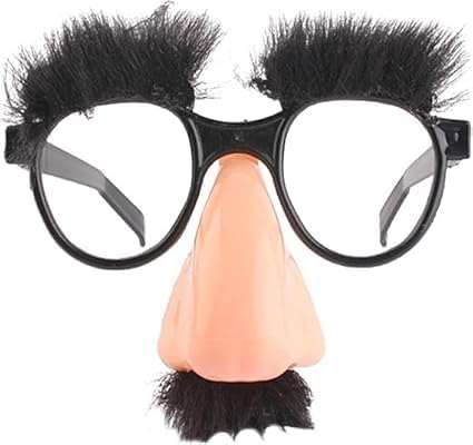 Funny Costume Glasses with Big Nose, Eyebrows, Mustache, Halloween Party Photo Props, Eyebrows And Mustache Fancy Dress, Silly Funny Photo Props, Halloween Eyeglasses Novelty