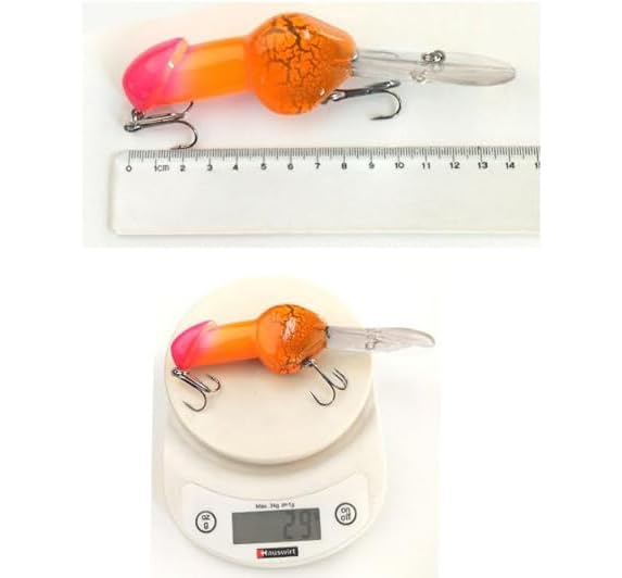 KTGCOZS Pack of 3 Topwater Floating Personality Fishing Lure 3.3in/1oz Crankbait Dick Lure Tackle Bass Fishing Out of The Ordinary : Sports & Outdoors