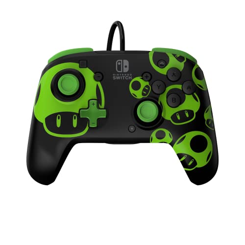 Mando PDP Rematch Gamepad 1Up Negro Verde Nintendo Switch