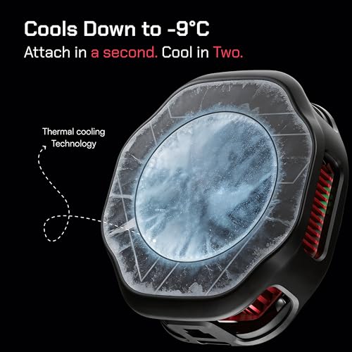 Image of Vero Forza Arctic V4 Mobile Cooler for Gaming | Magnetic & Clip-On Mount | New-Gen Semiconductor Cooling | Cools to -6C | Quiet 7 Blade Fan | BGMI PUBG CODM Freefire Fortnite BGMI | iPhone & Android.