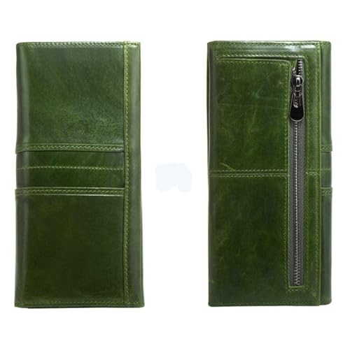 Women's Head Layer Cowhide Multi-Card Wallet, Simple Fashionable Wallet, Long Clutch Women's Bag, Color Multi Choices, Blue, One Size3