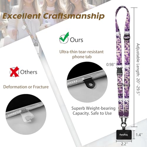 Image of Icycay Phone Lanyard Crossbody Strap Neck Adjustable Teacher Women Cat