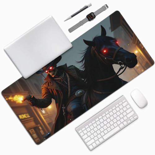 Sous-main de bureau cowboy gothique pour ordinateur et clavier - 7