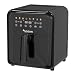 Produktbild TurboTronic Heißluftfritteuse XXL 6 Liter, 1600W, 8 Programme, Timer, Airfryer Heissluftfritteuse Digital Fritteuse Fettfrei 1-60 Min Modernes Power Metall Design (Schwarz)