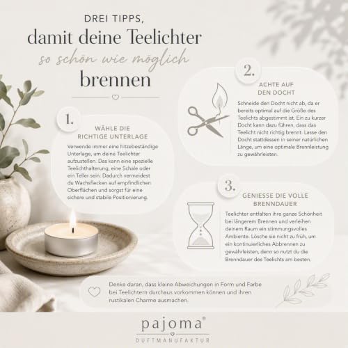Miniatura 7 de Pajoma - Velas De Té Sin Perfume, 100 Unidades, Tiempo De Combustión: 8 Horas. Velas De Té Gastro, Durchmesser: 3,8 Cm