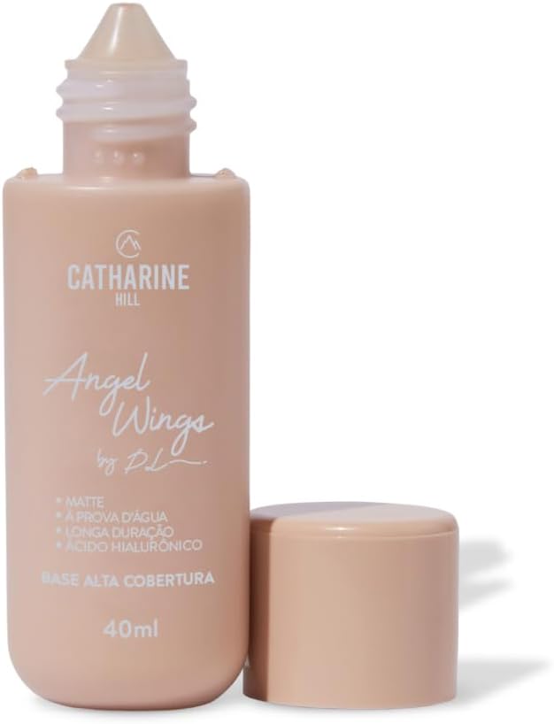 Catharine Hill Base Líquida Alta Cobertura Angel Wings 2022/A2 40ml À Prova D’água Acabamento Matte Vegano Ácido Hialurônico