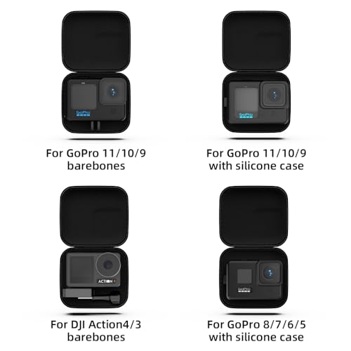 Image of Waterproof Carrying Case Compatible with GoPro Hero 7 /(2018) /6 /5 Black,Session 5 /4,Hero 3+,AKASO /Campark /YI Action Camera and More(Mini)