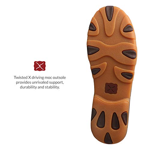 Twisted X Women's Boat Shoe Driving Moc, Distressed/Leopard, 10(M) #TOP5