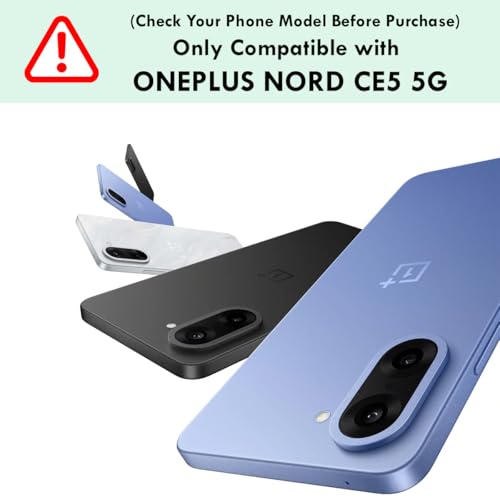 Image of RIGGEAR Shockproof Sleek Hybrid Armor Magnetic Back Cover Case Compatible with MagSafe Accessories for OnePlus Nord CE5 / Nord CE 5 5G (Smoke Black Matte PC + Black TPU Bumper)